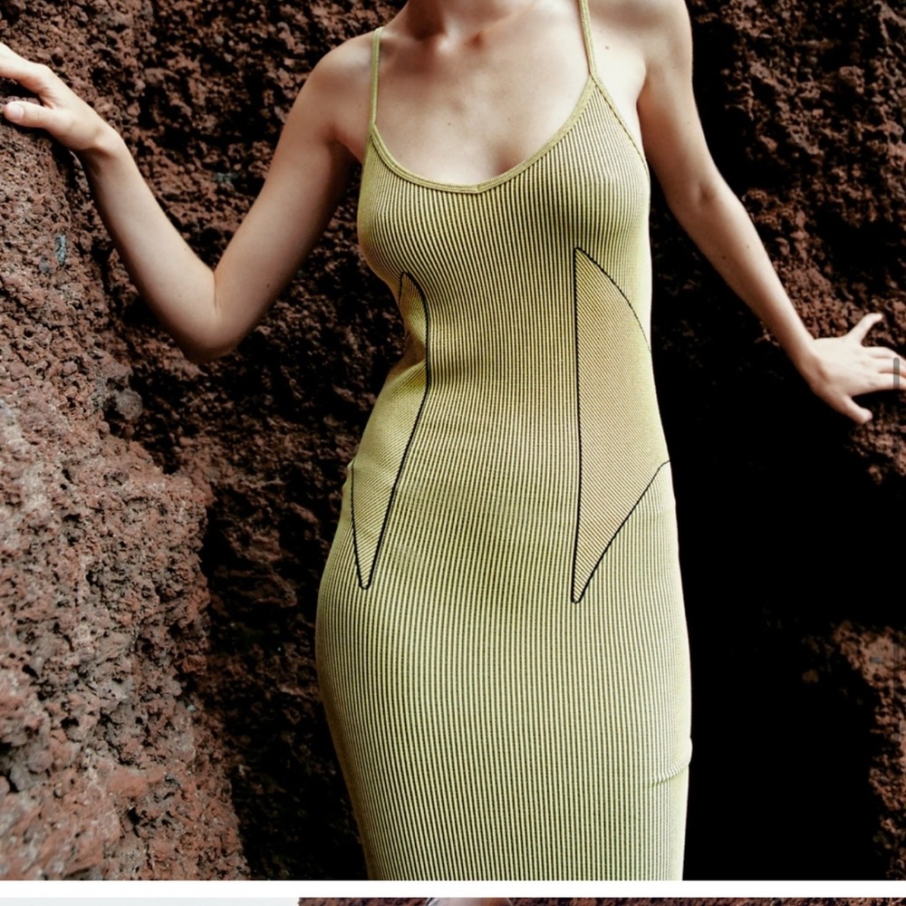 Zara jacquard seamless dress